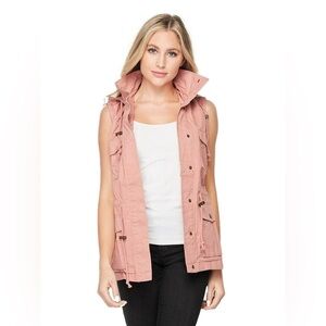 Love Tree Mauve Hooded Utility Vest